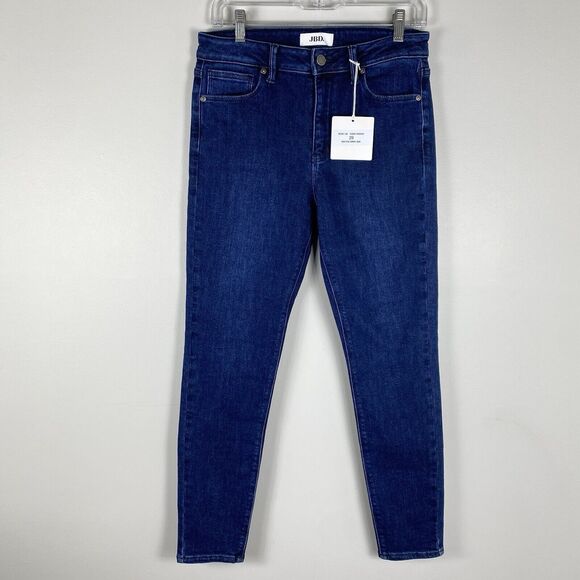 ⭐️ JBD Just Black Denim Jeans Sz 29 High Rise Skinny Stretch Dark Blue NWT - Picture 1 of 6